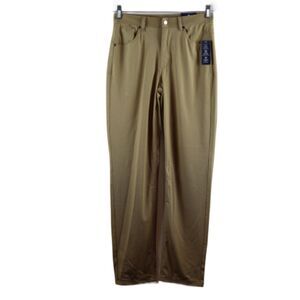 IZOD Khaki Womens Performance Pant Stretch Adjustable Waist 16 030